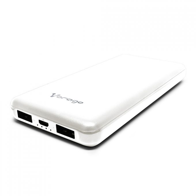 Power Bank Vorago Pb-401 Blanco 10000mah 2ptos Usb 1.0a 2.1