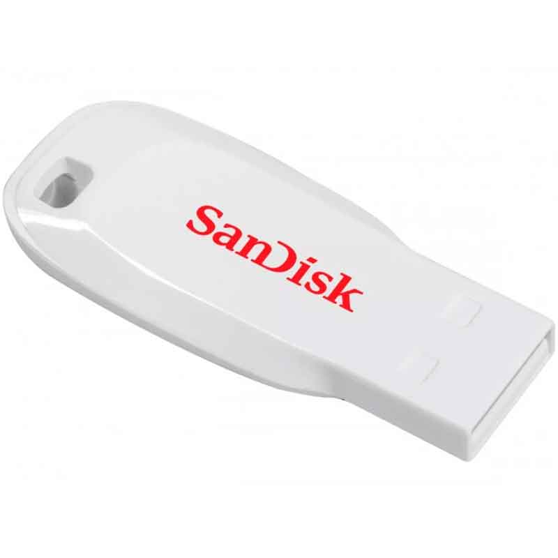 Memoria Usb Sandisk Cruzer Blade 16gb 2.0 Blanco