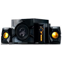 BOCINAS GENIUS CON SUBWOOFER SW-G2.1 3000, 2.1, 70W RMS, NEGRO/AMARILLO