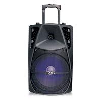 BAFLE AMPLIFICADO RECARGABLE BOCINA DE 12 PULG 9700W PMPO PORTATIL CON RUEDAS Y MANIJA RETRACTIL BT/TWS/USB/ MICRO SD/AUX/ LUCES LED