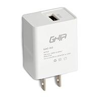 CARGADOR DE PARED GHIA CON 1 SALIDA USB 3.0 CARGA RAPIDA