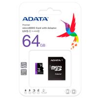 MEMORIA ADATA MICRO SDXC/SDHC UHS-I 64GB CLASE 10 A1 100MB/25MB SEG C/ADAPTADOR