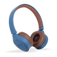 AUDIFONOS DIADEMA BLUETOOTH GHIA N2 HIFI SOUND AZUL/CAFE 10M ALCANCE BT 4.2 BATERIA 300MAH