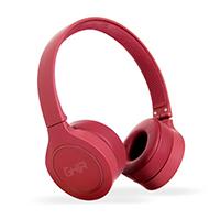 AUDIFONOS DIADEMA BLUETOOTH GHIA N2 HIFI SOUND / COLOR ROJO TINTO /10M ALCANCE / BT 4.2 /BATERIA 300MAH