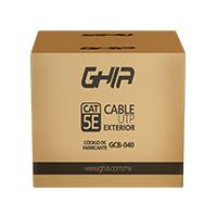 BOBINA DE CABLE EXTERIOR MARCA GHIA CAT5E SIN GEL UTP CCA 305M 1000FT CERTIFICACIN CE / ROSH