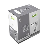 BOBINA DE CABLE MARCA GHIA CAT5E UTP CCA COLOR AZUL 24 AWG 100M 328FT CERTIFICACIN CE / ROHS