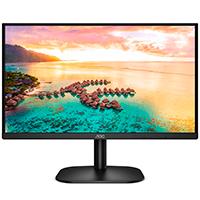 MONITOR LED IPS AOC 24 NEGRO / HDMI Y VGA / ASPECTO 16:9 / TIEMPO DE RESPUESTA 7 MS / RESOLUCION 1920 X 1080 / 75HZ / VESA 100X100 MM / CONTRASTE 20,000,0001 / BRILLO 250 CD/M2/ FLICKERFREE