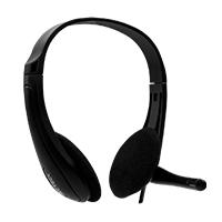DIADEMA ACTECK CON MICROFONO/CONEXION USB/ALAMBRICA/ CONTROLADOR DE VOLUMEN/SF20/COLOR NEGRO/AC-932240