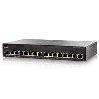 SWITCH CISCO SMB - 16 PUERTOS - 10/100/1000 MBPS - NO ADMINISTRABLE -RACK - QOS