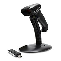 LECTOR DE CODIGOS DE BARRA GHIA LASER 1D INALAMBRICO CON BASE // RECEPTOR USB // HASTA 300M