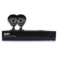 KIT GHIA DVR 4 CH PENTAHIBRIDO 1080P LITE / DISCO DURO 1TB ESPECIAL CCTV / HDMI/ VGA / 2 CAMARAS BALA METALICAS 720P / CONECTIVIDAD P2P 2 ROLLOS DE CABLE 18.3 MTS