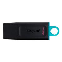MEMORIA KINGSTON 64GB USB 3.2 ALTA VELOCIDAD / DATATRAVELER EXODIA NEGRO
