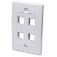 TAPA DE PARED INTELLINET FACEPLATE PLACA 4 PUERTOS BLANCO