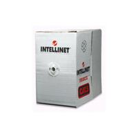 BOBINA CABLE UTP DE RED CAT5E INTELLINET CCA ROLLO 100 METROS MULTIFILAR COLOR GRIS