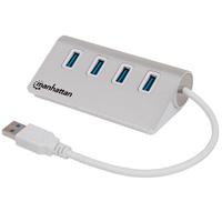 HUB MANHATTAN USB V3.0 4 PTOS SIN FUENTE ALUMINIO