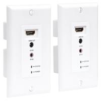 KIT EXTENSOR HDMI MANHATTAN PLACA PARED VIA RJ45 UTP CAT5E/CAT6 60M 1080P