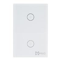 SWITCH INTELIGENTE DE PARED // MIRATI // WIFI 2.4GHZ // 2 APAGADOR TOUCH // COMPATIBLE CON ANDROID E IOS // FUNCIONA CON ALEXA Y ASISTENTE DE GOOGLE