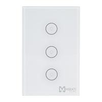 SWITCH INTELIGENTE DE PARED // MIRATI // WIFI 2.4GHZ // 3 APAGADOR TOUCH // COMPATIBLE CON ANDROID E IOS // FUNCIONA CON ALEXA Y ASISTENTE DE GOOGLE