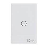 SWITCH INTELIGENTE DE PARED // MIRATI // WIFI 2.4GHZ // 1 APAGADOR TOUCH // COMPATIBLE CON ANDROID E IOS // FUNCIONA CON ALEXA Y ASISTENTE DE GOOGLE
