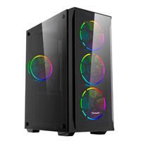 GABINETE GAMER. NEGRO/ OCELOT/ ATX/ PANEL FRONTAL Y LATERAL CRISTAL TEMPLADO/ 7 RANURAS DE EXPANSION/ FILTRO POLVO MAGNETICO INFERIOR/ ESPACIO PARA 4 VENTILADORES DE 120MM /SOPORTA VGA HASTA 300MM