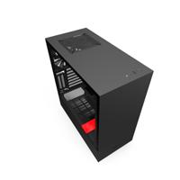 GABINETE NZXT H510I COMPACT NEGRO-ROJO MEDIA TORRE MINI ITX, MICRO ATX, ATX CRISTAL TEMPLADO RGB GAMER