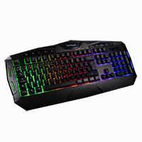 TECLADO GAMING EXTENDIDO OCELOT/ ALAMBRICO/ MEMBRANA/ PLASTICO/ NEGRO/ ILUMINACION TIPO ARCOIRIS/TECLAS MULTIMEDIA