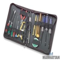 KIT HERRAMIENTAS MANHATTAN P/MANTENIMIENTO COMPUTO 17 PZAS