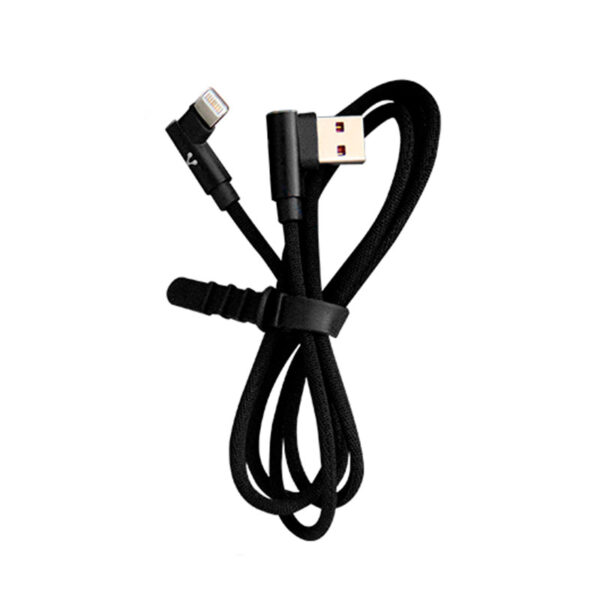 Cable Lightning Vorago Cab-306 Usb 2.4a 90 Grados Negro